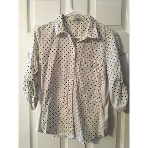 Polka dot button up